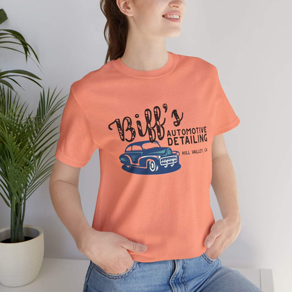 Biff’s Automotive Detailing Graphic Tee | Retro Movie Car Fan Shirt