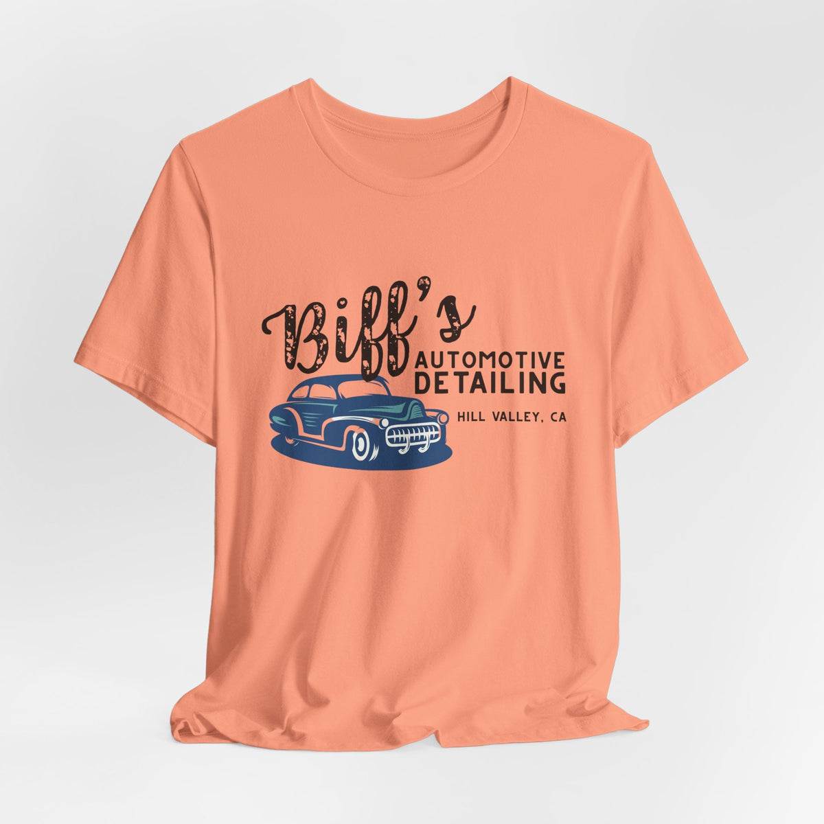 Biff’s Automotive Detailing Graphic Tee | Retro Movie Car Fan Shirt
