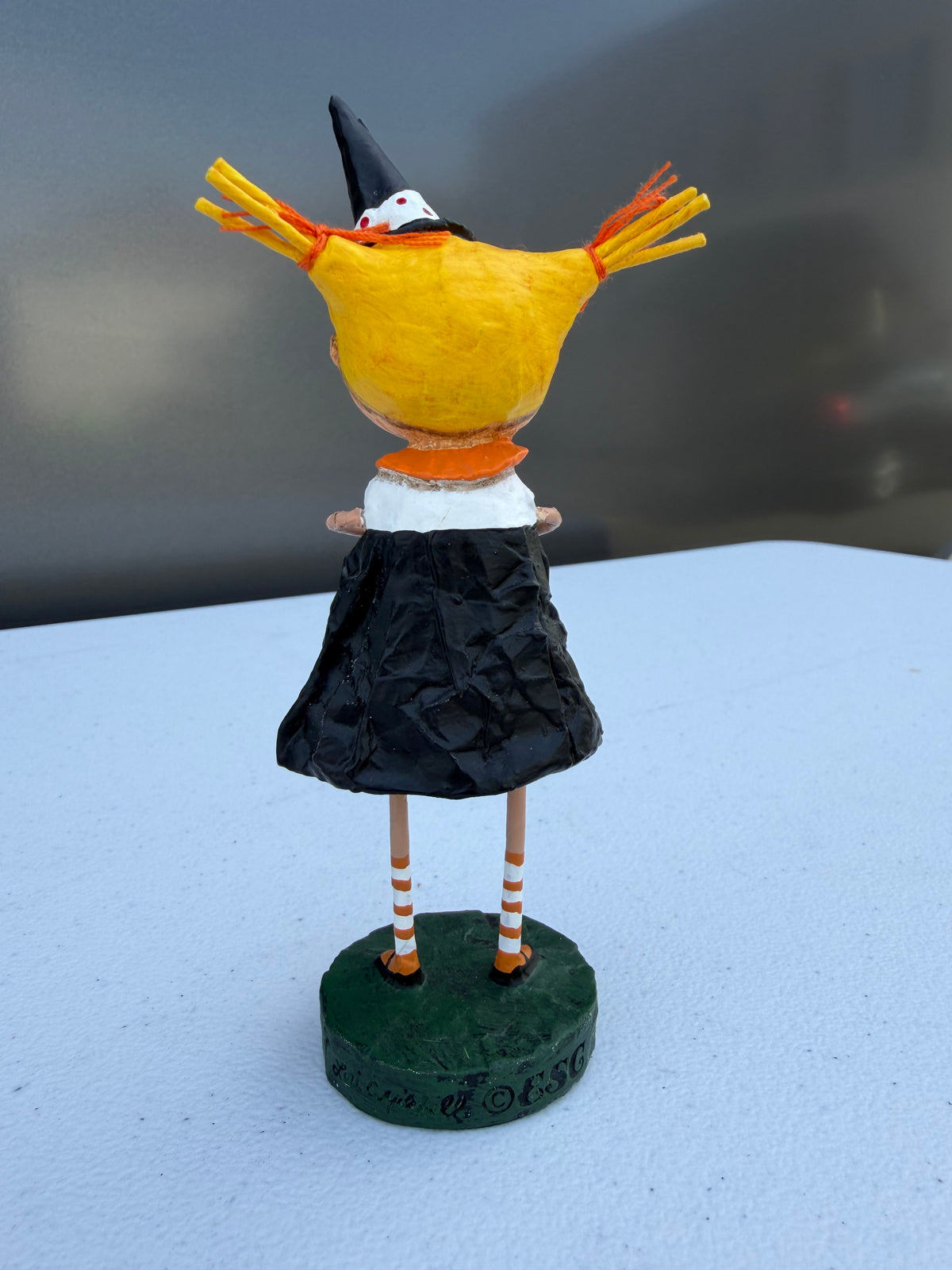 Blonde Witch with Pumpkin Bucket — Lori Mitchell Halloween Figurine