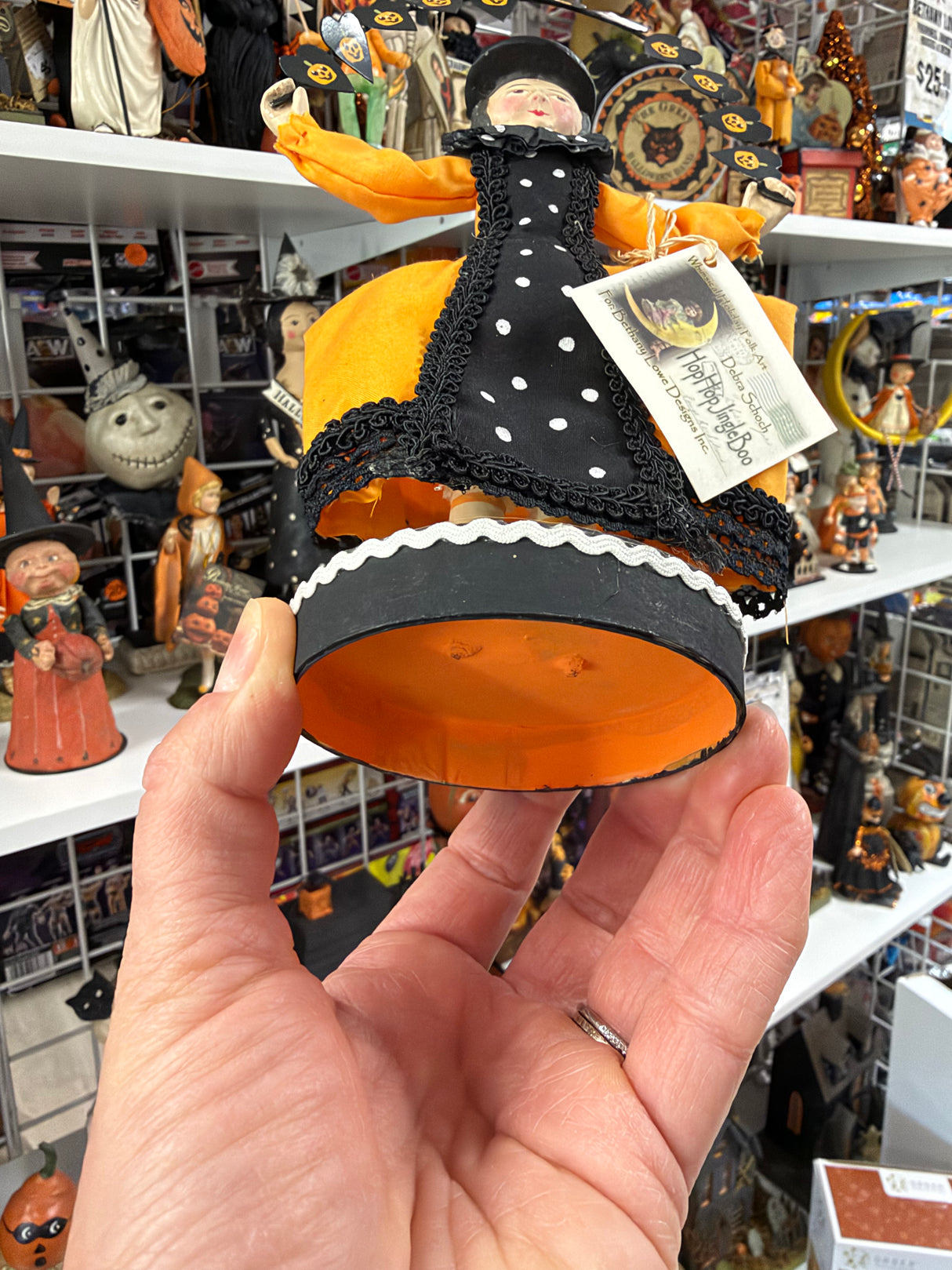 Witch with Pumpkin Heart Garland — Debra Schoch for Bethany Lowe