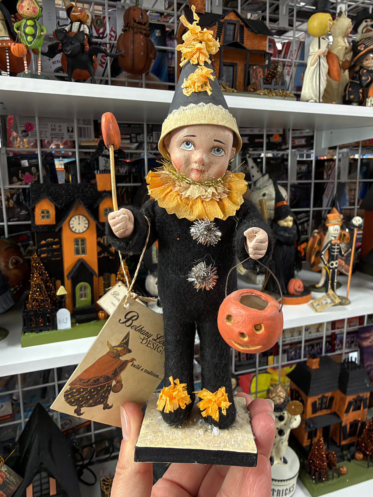 Bethany Lowe "Little Boo Boy" Clown Figurine by Vickie Smyers