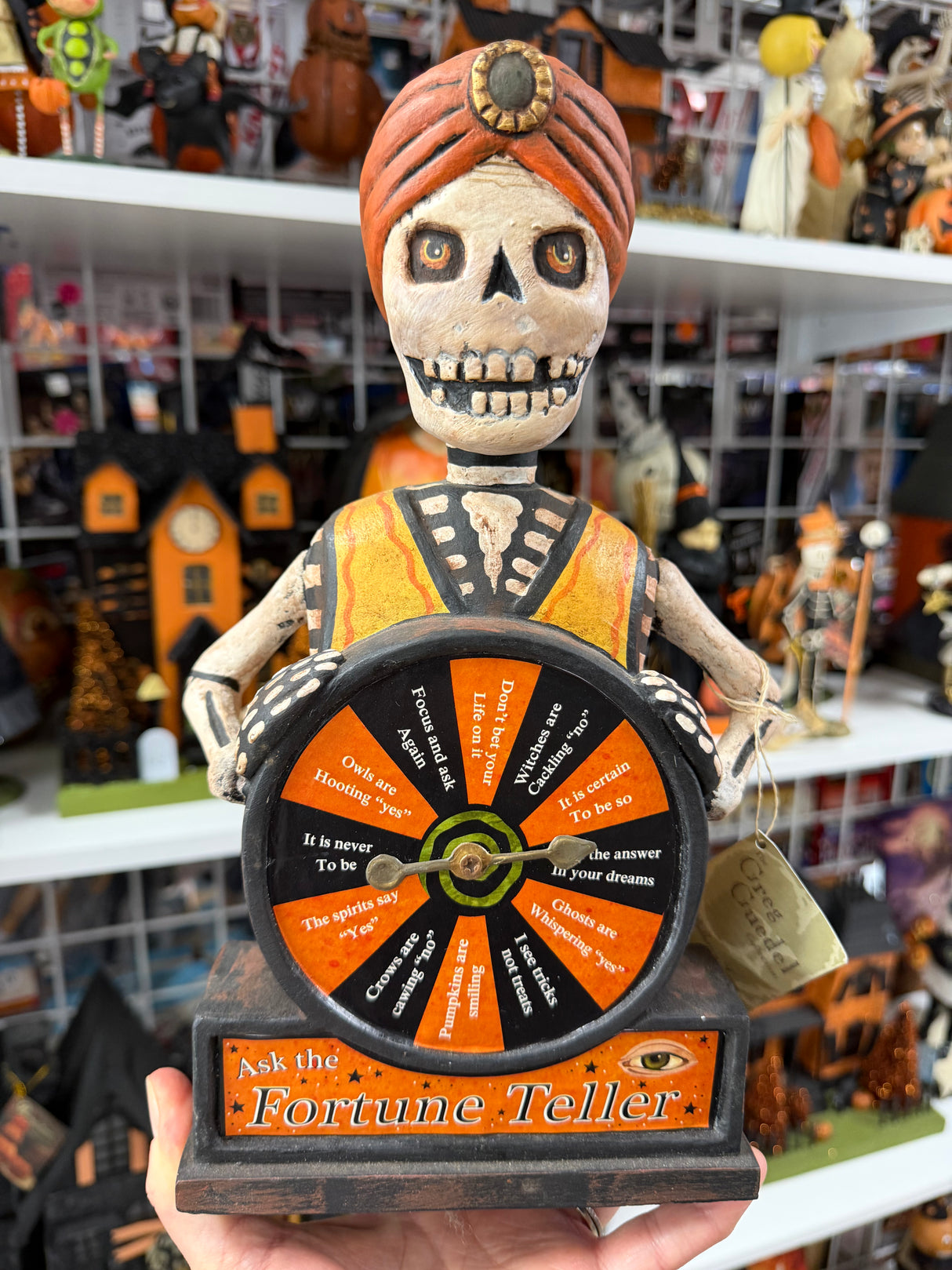 Bethany Lowe "Ask the Fortune Teller" Skeleton Figurine by Greg Guedel