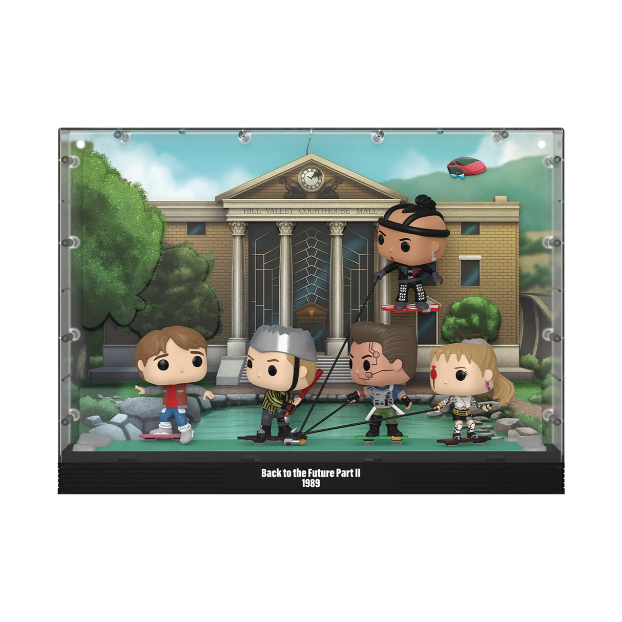 Funko POP! Moment Deluxe: Back to the Future Part II Hoverboard Chase with Marty McFly, Griff Tannen, Data, Whitey & Spike