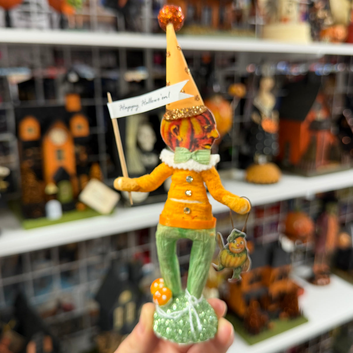 Standing Pumpkin Man — Vintage by Crystal Halloween Folk Art