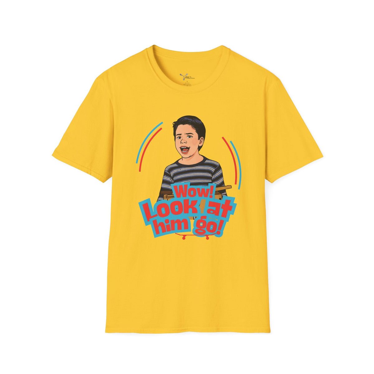 “Wow, Look at Him Go!” Skateboard Kid T-Shirt
