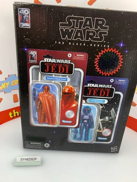 Star Wars The Black Series Carbonized Collection Emperor’s Royal Guard and Tie Pilot, ROTJ Action Figures