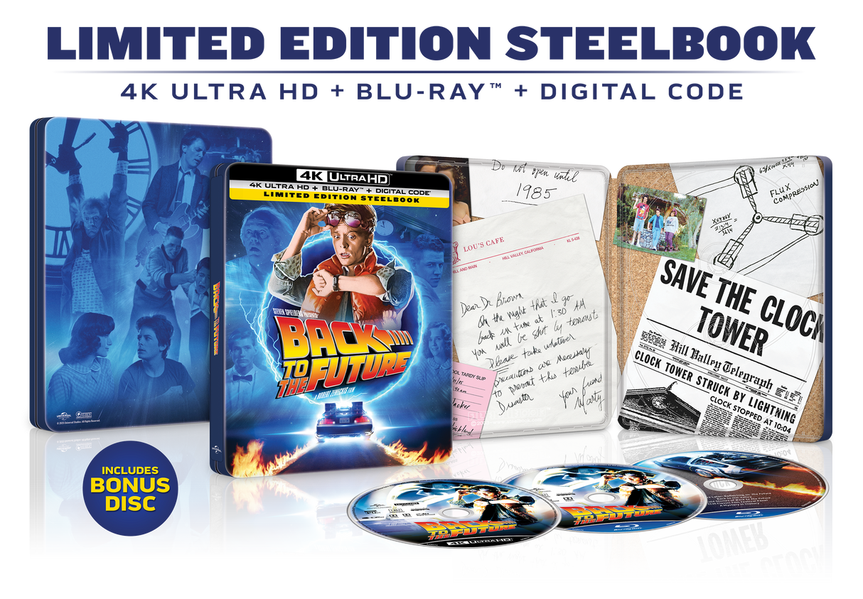 Back to the Future Limited Edition Steelbook (4K Ultra HD + Blu-ray™ + Digital Code) [2025]