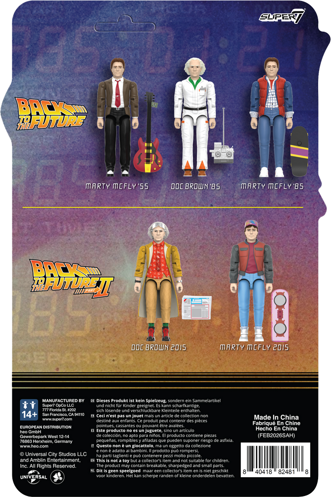 ReAction Back to the Future Part II ReAction+ Wv2 Doc Brown 2015 3¾-inch Retro Action Figure