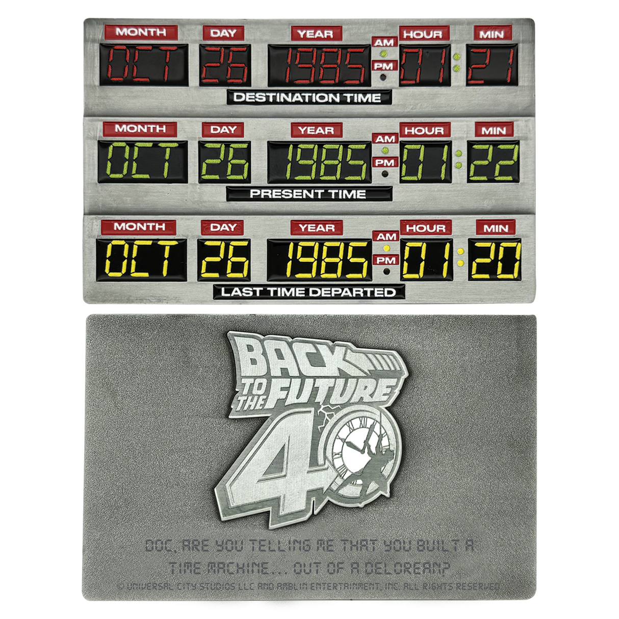 Back to the Future 40th Anniversary Time Circuits Ingot