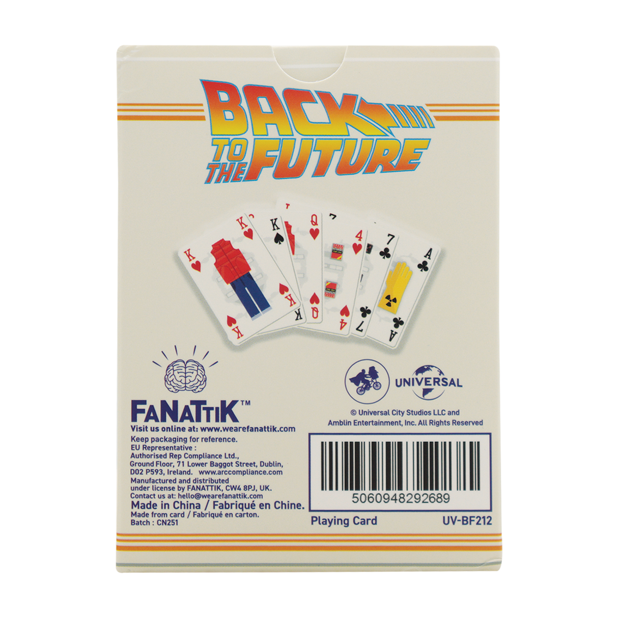 Fanattik Back to the Future Playing Cards