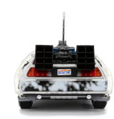 Back to the Future die-cast 1:24 scale "Hollywood Rides" light-up DeLorean Time Machine (Frosted)