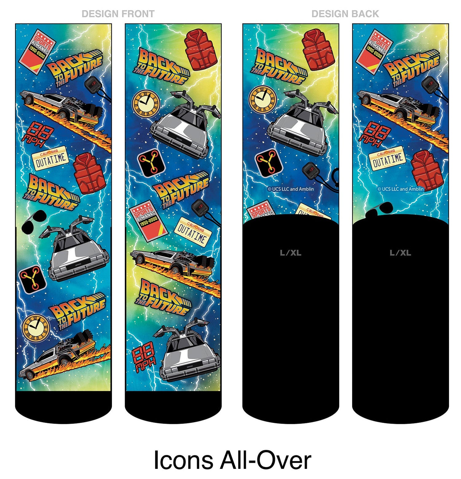 Back to the Future "Icons All-Over" Unisex Socks