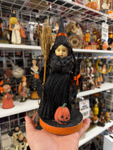 Witch Girl with Broom — Margaret Haire for Bethany Lowe