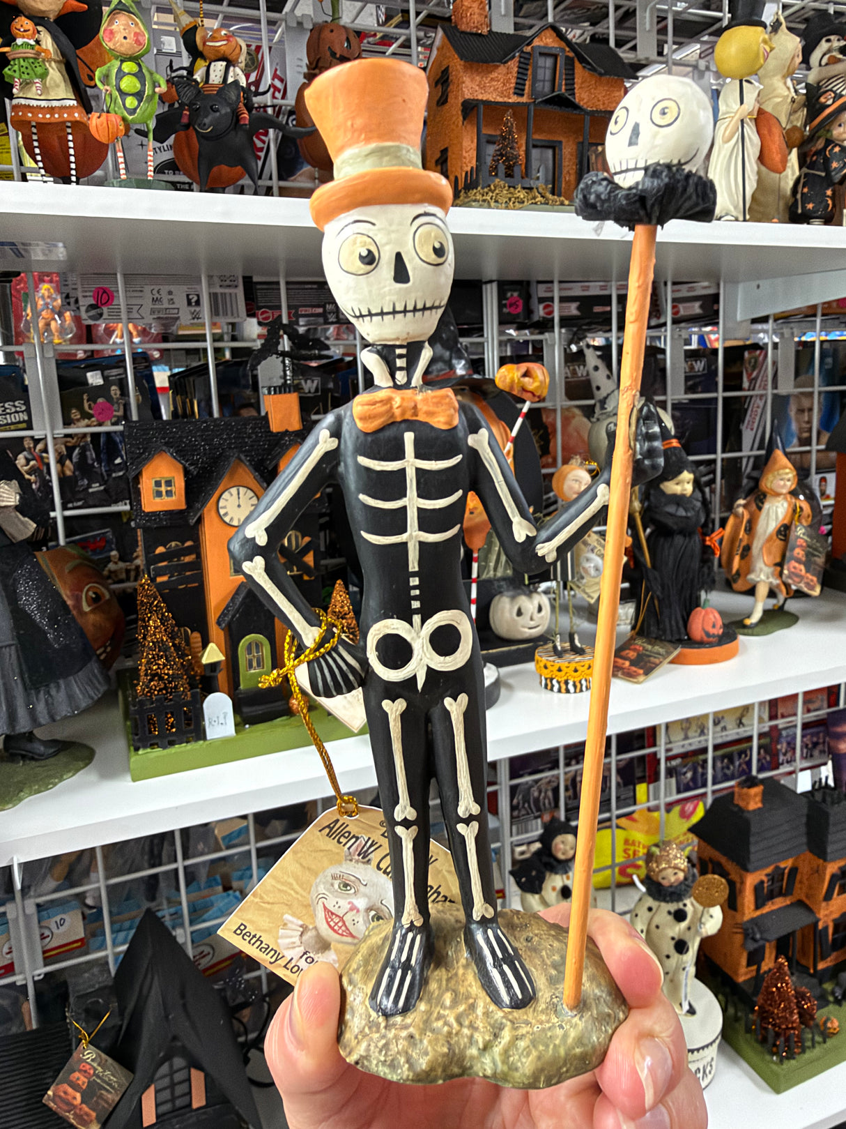 Rare Retired Bethany Lowe Designs "Boney Jones" Skeleton Figurine by Allen W. Cunningham