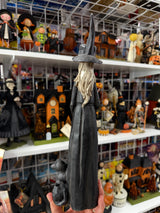 Bethany Lowe "Cynthia the Witch" Tall Faux-Wood Carved Halloween Figurine