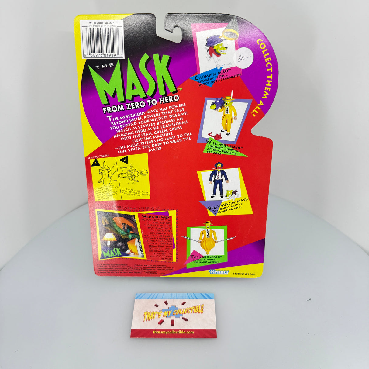 🎭 The Mask – Wild Wolf Mask Action Figure (Vintage)