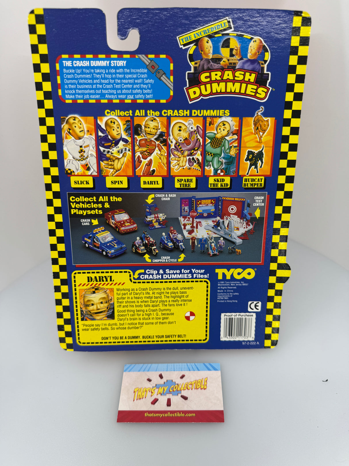 🚗 Vintage Tyco Crash Dummies “Daryl” Action Figure – Carded 🚗