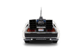 Back to the Future die-cast 1:24 scale 40th Anniversary "Hollywood Rides" light-up DeLorean Time Machine