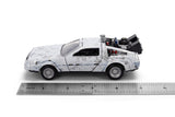 Back to the Future die-cast 1:32 scale 40th Anniversary "Hollywood Rides" DeLorean Time Machine (Frost Finished)