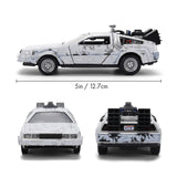 Back to the Future die-cast 1:32 scale 40th Anniversary "Hollywood Rides" DeLorean Time Machine (Frost Finished)