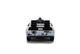 Back to the Future die-cast 1:32 scale 40th Anniversary "Hollywood Rides" DeLorean Time Machine (Frost Finished)