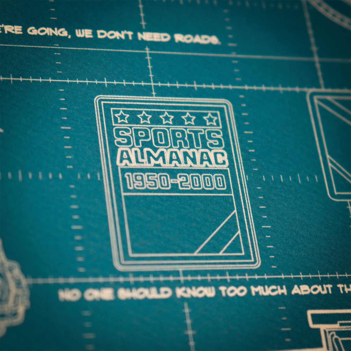 Back to the Future Time Machine Blueprint Art Print (with protective toploader)