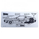 Back to the Future Limited Edition Metal DeLorean Schematic Fan-Plate