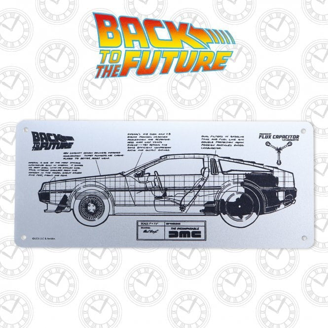 Back to the Future Limited Edition Metal DeLorean Schematic Fan-Plate