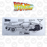Back to the Future Limited Edition Metal DeLorean Schematic Fan-Plate