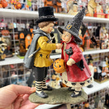 Gerson Trick or Treat Children With Black Cat Figurine SS2797400B
