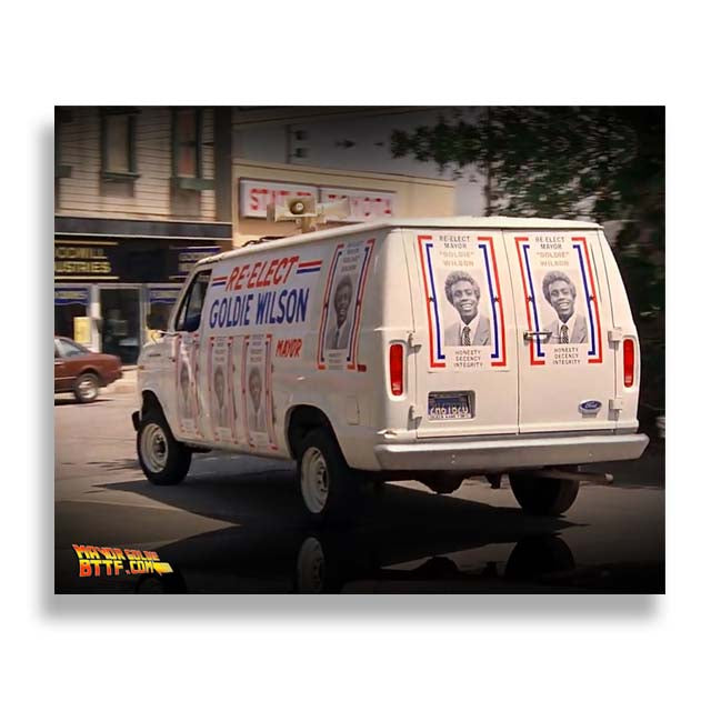 Donald Fullilove Goldie Wilson Campaign Van Signed 8x10 Photo