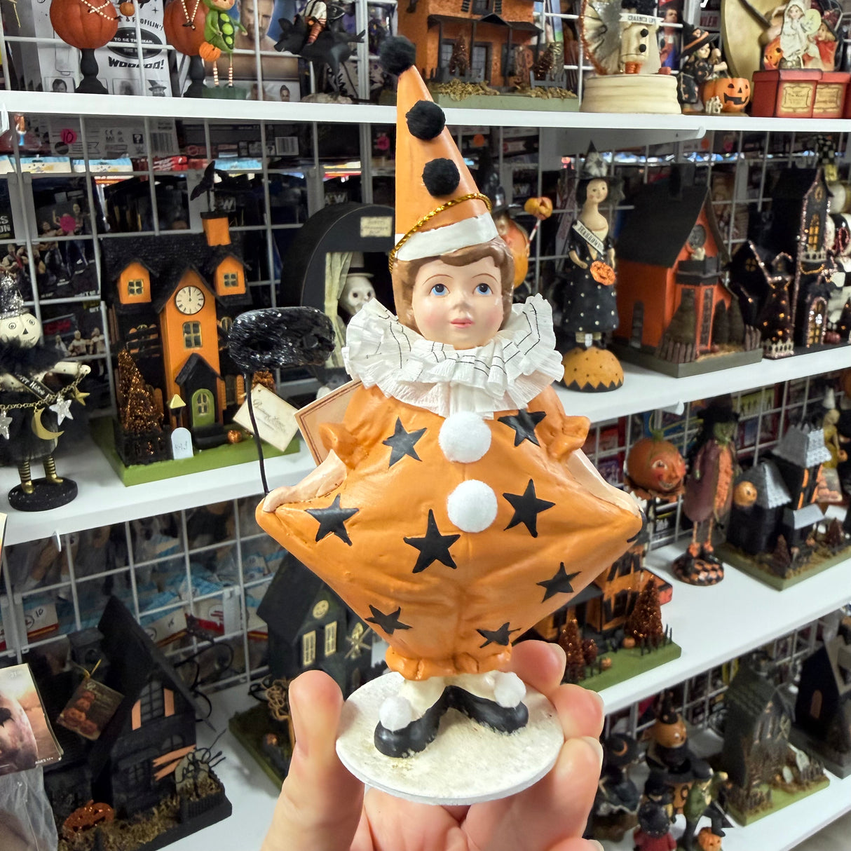 Halloween Masquerade Clown Girl — Bethany Lowe Figurine