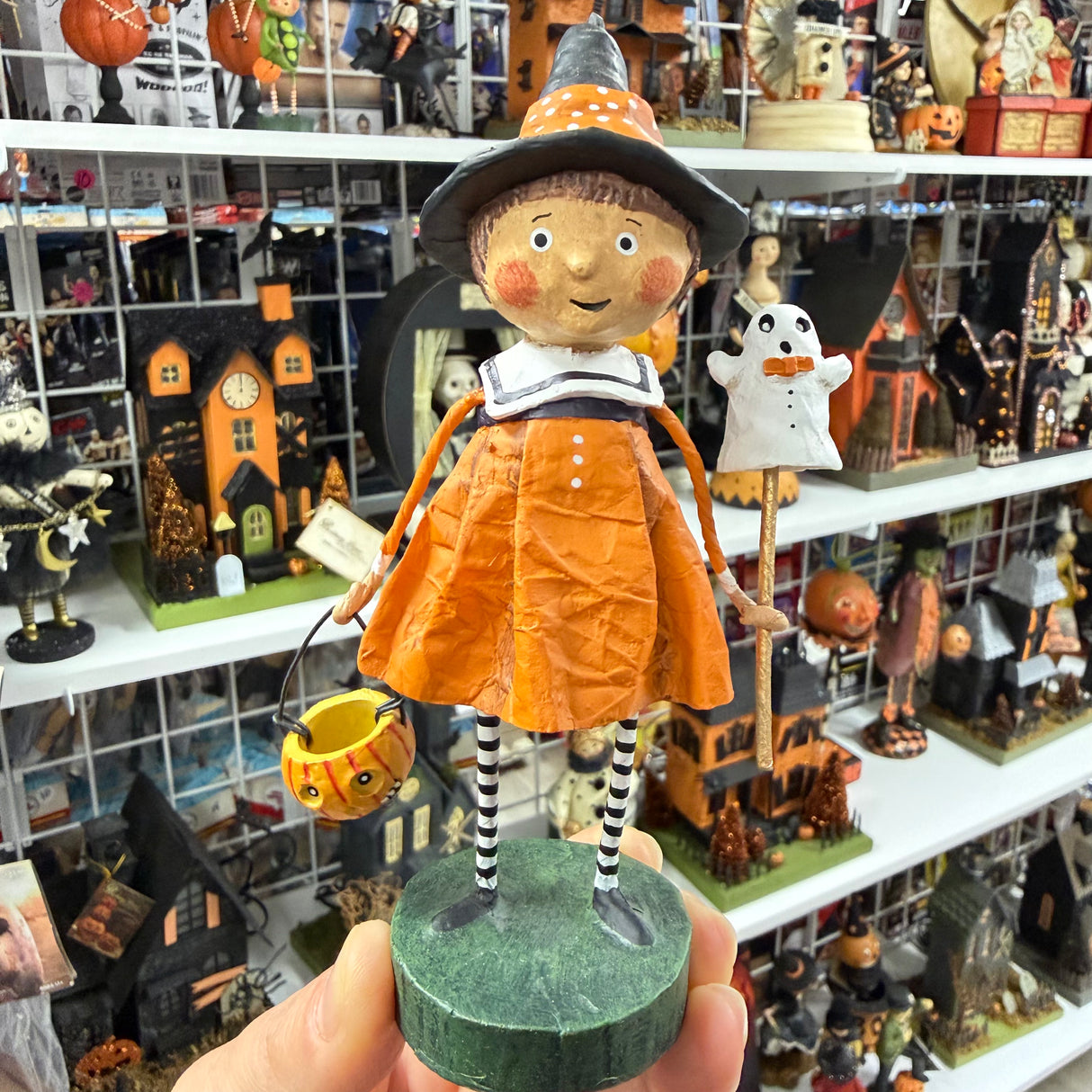 Precious Pumpkin Halloween Figurine — Lori Mitchell