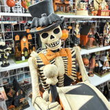 Skeleton Wake Drummer — Bethany Lowe Halloween Figurine