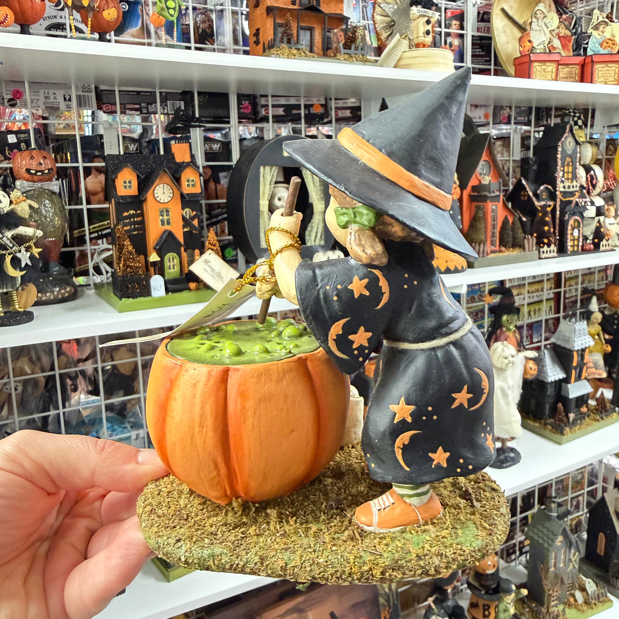 Bethany Lowe Cauldron Cooking Witch Halloween | That's My Collectible ...